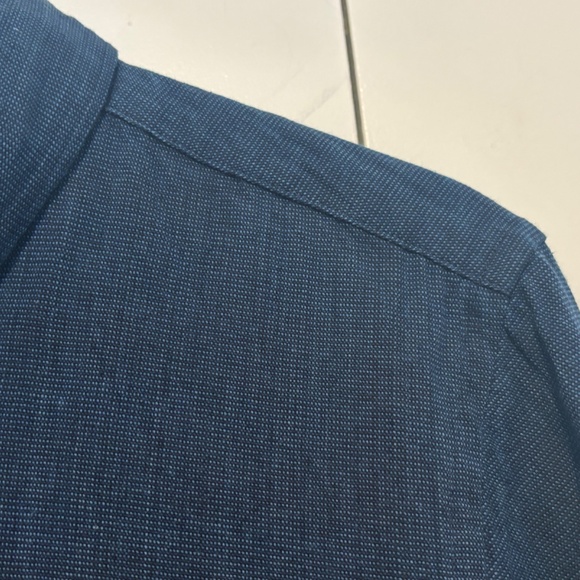 Naked & Famous Indigo Tie Dye Basketweave Long Sleeve Shirt - Small - Picture 6 of 12